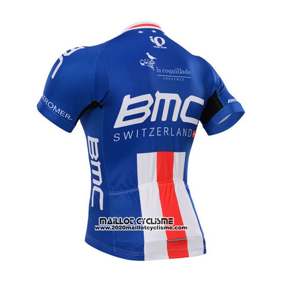 2015 Maillot Ciclismo BMC Champion Etats Unis Bleu Manches Courtes et Cuissard